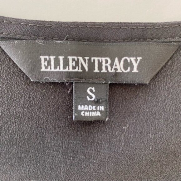 Ellen Tracy tank top with crew neckline asymmetrical hemline - Picture 6 of 7